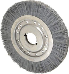 Osborn - 12" OD, 2" Arbor Hole, Crimped Nylon Wheel Brush - 1" Face Width, 2-1/8" Trim Length, 3,000 RPM - Exact Tool & Supply