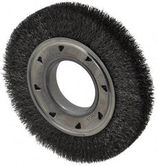 Osborn - 6" OD, 2" Arbor Hole, Crimped Steel Wheel Brush - 7/8" Face Width, 1" Trim Length, 0.008" Filament Diam, 6,000 RPM - Exact Tool & Supply