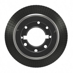 Osborn - 8" OD, 2" Arbor Hole, Crimped Steel Wheel Brush - 5/8" Face Width, 1-1/2" Trim Length, 0.008" Filament Diam, 4,500 RPM - Exact Tool & Supply