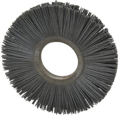 Osborn - 6" OD, 2" Arbor Hole, Crimped Nylon Wheel Brush - 1/2" Face Width, 1-5/8" Trim Length, 5,500 RPM - Exact Tool & Supply