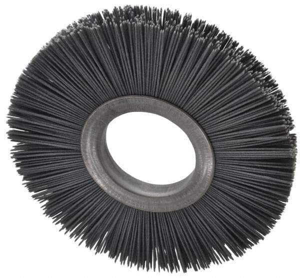 Osborn - 6" OD, 2" Arbor Hole, Crimped Nylon Wheel Brush - 1/2" Face Width, 1-5/8" Trim Length, 5,500 RPM - Exact Tool & Supply