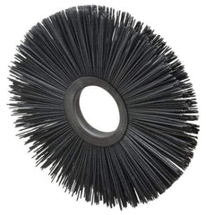 Osborn - 8" OD, 2" Arbor Hole, Crimped Nylon Wheel Brush - 1/2" Face Width, 2-5/8" Trim Length, 5,500 RPM - Exact Tool & Supply