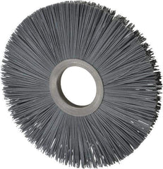 Osborn - 8" OD, 2" Arbor Hole, Crimped Nylon Wheel Brush - 1/2" Face Width, 2-5/8" Trim Length, 5,500 RPM - Exact Tool & Supply