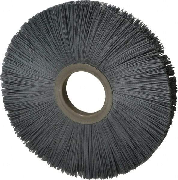 Osborn - 8" OD, 2" Arbor Hole, Crimped Nylon Wheel Brush - 1/2" Face Width, 2-5/8" Trim Length, 5,500 RPM - Exact Tool & Supply