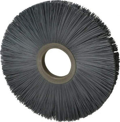 Osborn - 8" OD, 2" Arbor Hole, Crimped Nylon Wheel Brush - 1/2" Face Width, 2-5/8" Trim Length, 5,500 RPM - Exact Tool & Supply