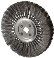 Osborn - 12" OD, 1-1/4" Arbor Hole, Knotted Steel Wheel Brush - 5/8" Face Width, 0.0118" Filament Diam, 4,500 RPM - Exact Tool & Supply