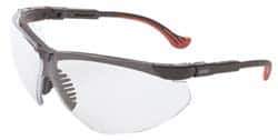 Uvex - SCT-Reflect 50 Lenses, Framed Safety Glasses - Scratch Resistant, Black Polycarbonate Frame, Adjustable Temples, Size Universal, Wrap Around - Exact Tool & Supply