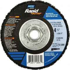 Norton - 4-1/2" Wheel Diam, 1/2" Wheel Thickness, Type 27 Depressed Center Wheel - Silicon Carbide, 12,000 Max RPM, Compatible with Angle Grinder, Drill, Flexible Shaft Motor & Straight Shaft Grinder - Exact Tool & Supply