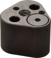 Dayton Lamina - 5/8" Shank Diam, 2-1/8" Base Length x 2-3/32" Base Width x 1-5/8" Base Height, 3/8-16 Thread, Alloy Steel Mold Punch Retainer - 1/4" Dowel Diam, 3/4" Length Between Dowel & Screw, 2" Thread Length, Ball Lock, Heavy Duty (HRT) Series - Exact Tool & Supply