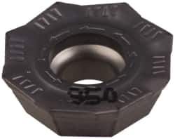 Iscar - OEMT060405 76 Grade IC950 Carbide Milling Insert - TiAlN Finish, 0.1866" Thick, 0.5618" Inscribed Circle, 0.5mm Corner Radius - Exact Tool & Supply