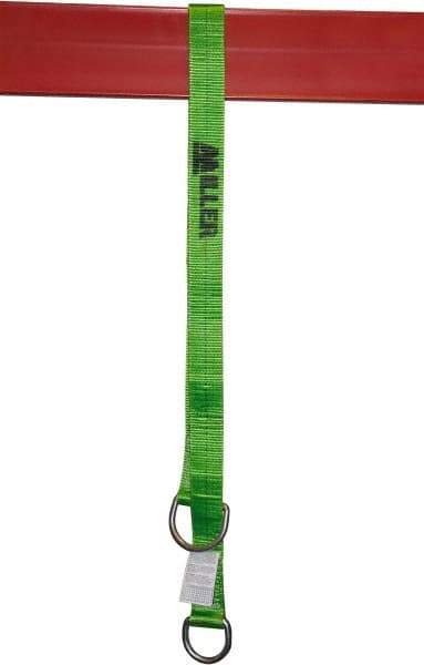 Miller - 6' Long, Cross-Arm Strap - 400 Lb Capacity, Nylon Webbing with Steel D-Rings - Exact Tool & Supply