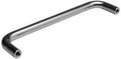 Amatom Electronic Hardware - 4-7/8" Long x 1-1/2" High, Round Handle - Clear Passivated, Stainless Steel, 4-9/16" Center to Center - Exact Tool & Supply