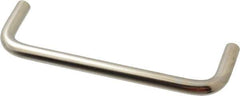 Amatom Electronic Hardware - 4-7/8" Long x 1-1/2" High, Round Handle - Nickel Plated, Brass, 4-9/16" Center to Center - Exact Tool & Supply