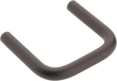 Amatom Electronic Hardware - 1-5/32" Long x 1" High, Round Handle - Black Anodized, Aluminum, 1" Center to Center - Exact Tool & Supply