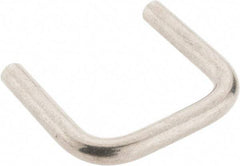 Amatom Electronic Hardware - 1-5/32" Long x 1" High, Round Handle - Clear Passivated, Stainless Steel, 1" Center to Center - Exact Tool & Supply