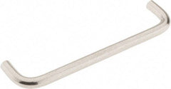 Amatom Electronic Hardware - 3-3/16" Long x 3/4" High, Round Handle - Clear Passivated, Stainless Steel, 3" Center to Center - Exact Tool & Supply