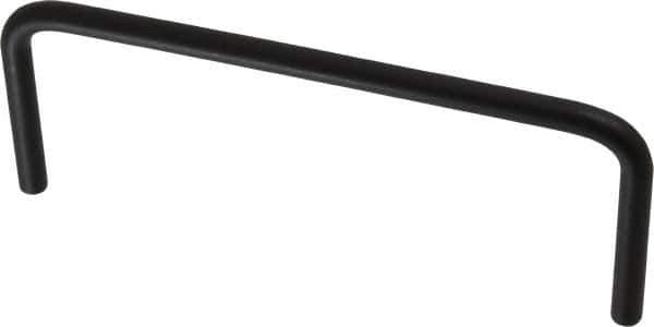 Amatom Electronic Hardware - 5-1/4" Long x 2" High, Round Handle - Black Anodized, Aluminum, 5" Center to Center - Exact Tool & Supply