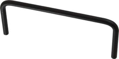 Amatom Electronic Hardware - 5-1/4" Long x 2" High, Round Handle - Black Anodized, Aluminum, 5" Center to Center - Exact Tool & Supply