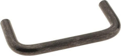 Amatom Electronic Hardware - 3-5/16" Long x 1-1/2" High, Round Handle - Black Oxide Finish, Stainless Steel, 3" Center to Center - Exact Tool & Supply