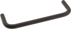 Amatom Electronic Hardware - 4-7/8" Long x 1-1/2" High, Round Handle - Black Anodized, Aluminum, 4-9/16" Center to Center - Exact Tool & Supply