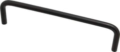 Amatom Electronic Hardware - 6-3/4" Long x 1-3/4" High, Round Handle - Black Anodized, Aluminum, 6-7/16" Center to Center - Exact Tool & Supply