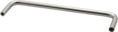 Amatom Electronic Hardware - 6-3/4" Long x 1-3/4" High, Round Handle - Clear Passivated, Stainless Steel, 6-7/16" Center to Center - Exact Tool & Supply