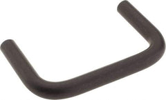 Amatom Electronic Hardware - 3-3/8" Long x 2" High, Round Handle - Black Anodized, Aluminum, 3" Center to Center - Exact Tool & Supply