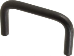Amatom Electronic Hardware - 3-3/8" Long x 2" High, Round Handle - Black Oxide Finish, Stainless Steel, 3" Center to Center - Exact Tool & Supply