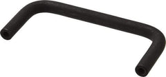 Amatom Electronic Hardware - 4-3/8" Long x 2" High, Round Handle - Black Oxide Finish, Stainless Steel, 4" Center to Center - Exact Tool & Supply