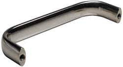 Amatom Electronic Hardware - 4-9/32" Long x 0.44" Wide x 2" High, Oval Handle - Clear Passivated, Stainless Steel, 4" Center to Center - Exact Tool & Supply