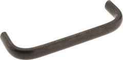 Amatom Electronic Hardware - 4-9/32" Long x 0.44" Wide x 1-9/32" High, Oval Handle - Black Oxide Finish, Stainless Steel, 4" Center to Center - Exact Tool & Supply