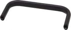 Amatom Electronic Hardware - 4-9/32" Long x 0.44" Wide x 2" High, Oval Handle - Black Anodized, Aluminum, 4" Center to Center - Exact Tool & Supply