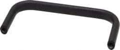 Amatom Electronic Hardware - 4-9/32" Long x 0.44" Wide x 2" High, Oval Handle - Black Anodized, Aluminum, 4" Center to Center - Exact Tool & Supply