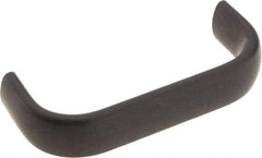 Amatom Electronic Hardware - 3-9/32" Long x 0.63" Wide x 1-9/32" High, Oval Handle - Black Anodized, Aluminum, 3" Center to Center - Exact Tool & Supply
