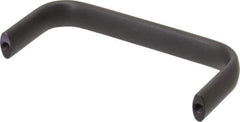 Amatom Electronic Hardware - 4-25/32" Long x 0.63" Wide x 2" High, Oval Handle - Black Anodized, Aluminum, 4-1/2" Center to Center - Exact Tool & Supply