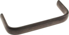 Amatom Electronic Hardware - 4-25/32" Long x 0.63" Wide x 2" High, Oval Handle - Black Oxide Finish, Stainless Steel, 4-1/2" Center to Center - Exact Tool & Supply