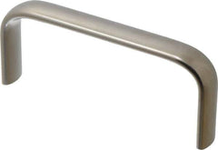 Amatom Electronic Hardware - 4-27/32" Long x 0.63" Wide x 2" High, Oval Handle - Clear Passivated, Stainless Steel, 4-9/16" Center to Center - Exact Tool & Supply