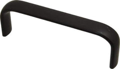 Amatom Electronic Hardware - 4-27/32" Long x 0.63" Wide x 1-3/4" High, Oval Handle - Black Anodized, Aluminum, 4-9/16" Center to Center - Exact Tool & Supply