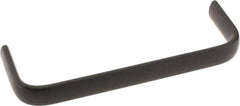 Amatom Electronic Hardware - 6-9/32" Long x 0.63" Wide x 2" High, Oval Handle - Black Oxide Finish, Stainless Steel, 6" Center to Center - Exact Tool & Supply
