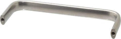 Amatom Electronic Hardware - 6-9/32" Long x 0.63" Wide x 2" High, Oval Handle - Clear Passivated, Stainless Steel, 6" Center to Center - Exact Tool & Supply