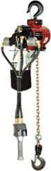 Ingersoll-Rand - 2,200 Lb Load Limit, 10' Max Height Air Chain Hoist - 70 SCFM at 90 PSI, 7-21 FPM Lift Speed, 15-1/2" Min Headroom, Pull Cord Control - Exact Tool & Supply
