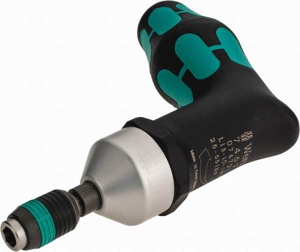 Wera - 1 Piece, 25 to 55 In/Lb, Preset Torque Limiting Screwdriver - 1/4" Drive - Exact Tool & Supply