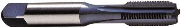 Vermont Tap & Die - 3/4-16 UNF 2B 6 Flute Nitride/Oxide Finish Powdered Metal Straight Flute Machine Tap - Modified Bottoming, Right Hand Thread, 4-1/4" OAL, 1-7/32" Thread Length, H5 Limit, Oversize - Exact Tool & Supply