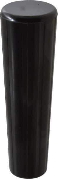 Gibraltar - 1/2-13 Hole, 1-1/32" Deep Hole, Phenolic, Female Insert Fluted Tapered Knob - 4-3/8 OAL, 1" Base Diam, Black, 1-3/8" Head Diam - Exact Tool & Supply