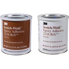 3M - Epoxy & Structural Adhesives; Container Size Range: 1 Gal. and Larger ; Container Size: 1.00 Gal. ; Container Type: Can ; Working Time (Minutes): 90 ; Color: Gray ; Shear Strength (psi): 3200.00 - Exact Tool & Supply