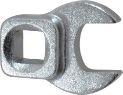 Blackhawk by Proto - 9/16" 3/8" Drive Chrome Open End Crowfoot Wrench - 1-13/32" OAL - Exact Tool & Supply