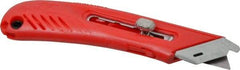 PHC - Retractable Utility Knife - 1-5/8" Blade, Red Plastic Handle, 1 Blade Included - Exact Tool & Supply