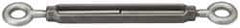 Made in USA - 3,500 Lb Load Limit, 5/8" Thread Diam, 6" Take Up, Stainless Steel Eye & Eye Turnbuckle - 7-3/4" Body Length, 9/16" Neck Length, 16" Closed Length - Exact Tool & Supply