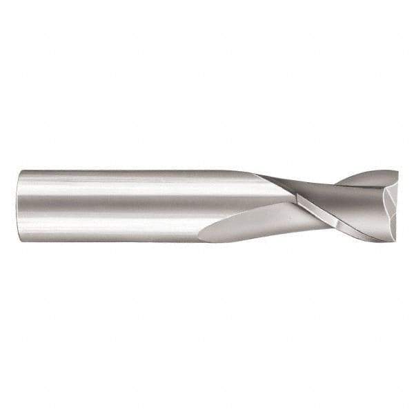 SGS - 5/16", 1/2" LOC, 5/16" Shank Diam, 2" OAL, 2 Flute, Solid Carbide Square End Mill - Single End, AlTiN Finish, Spiral Flute, 30° Helix, Centercutting, Right Hand Cut, Right Hand Flute, Series 17 - Exact Tool & Supply