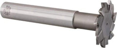 Interstate - 2-1/2" Cut Diam, 1/4" Cut Width, 1" Shank Diam, 6-5/8" OAL, M42 Cobalt T-Slot Cutter - Staggered Teeth, 12 Teeth - Exact Tool & Supply